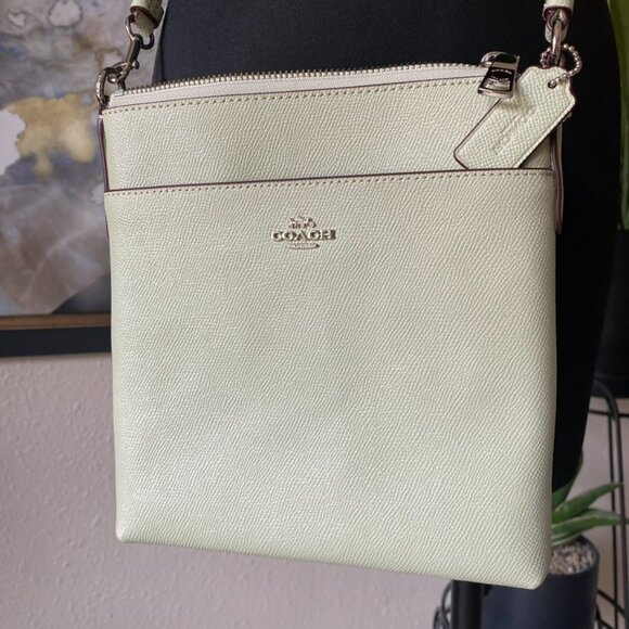 Coach Handbags - Coach Kitt Messenger Crossbody, Light Green/Silver